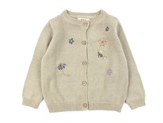 Wheat soft beige knit cardigan Ella